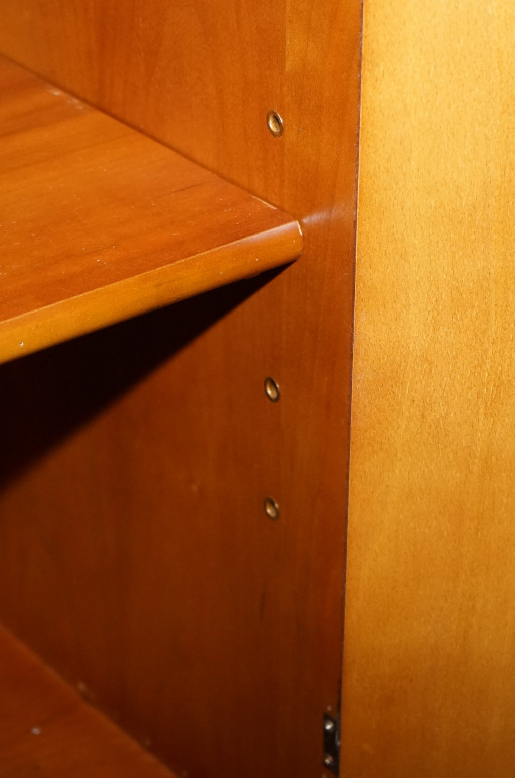 VINTAGE BURR YEW WOOD SIDEBOARD WITH FOUR CUPBOARDS & DRAWERS