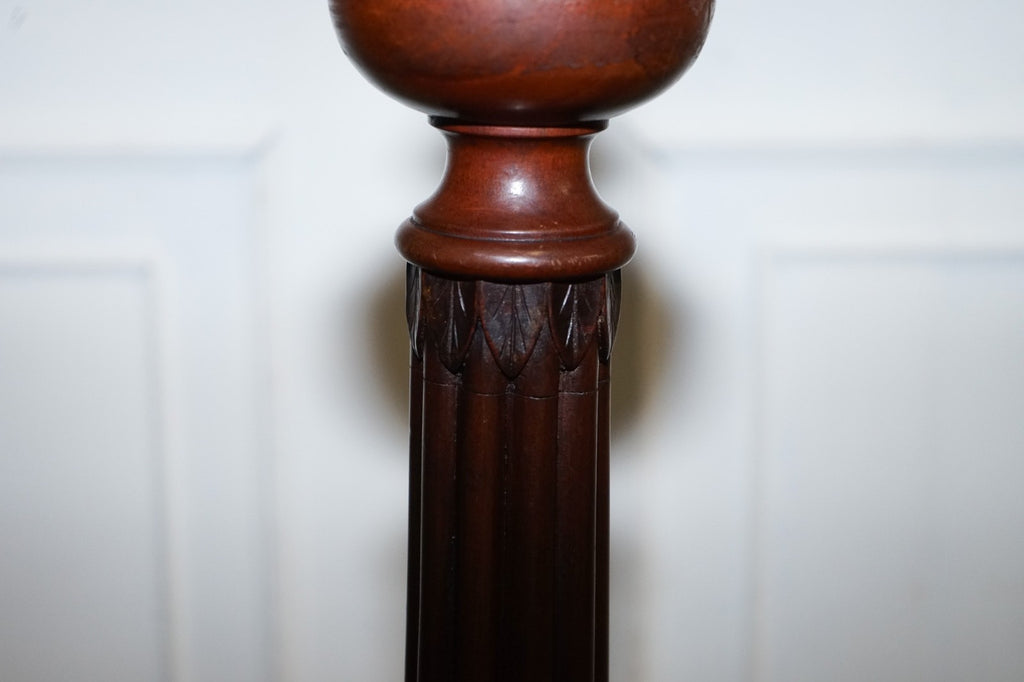 ANTIQUE 1920'S TRADITIONAL ENGLISH HARDWOOD  STANDARD FLOOR LAMP