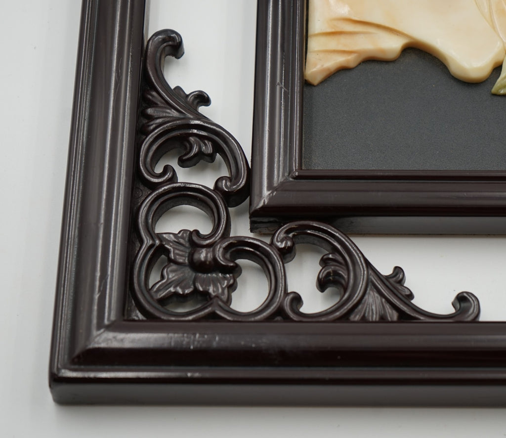 MEIJ JAPANESE EBONISED SHIBAYAMA WALL PANEL DECORATIVE FLOWERS
