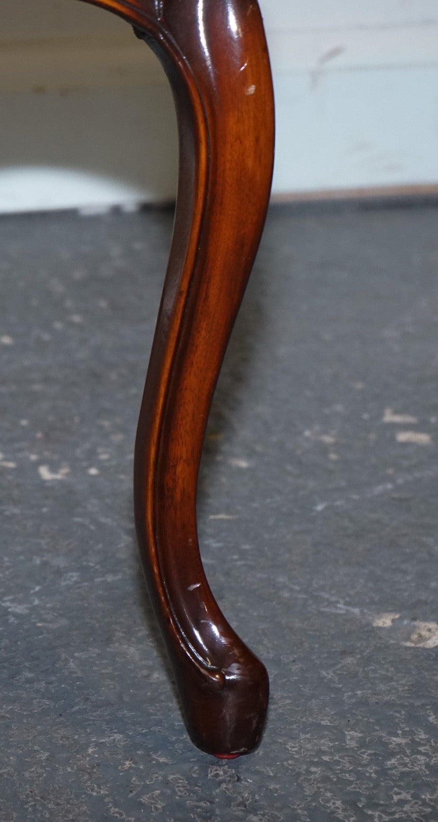 VINTAGE FRENCH STYLE WALNUT UPHOLSTERED SALON ARMCHAIR