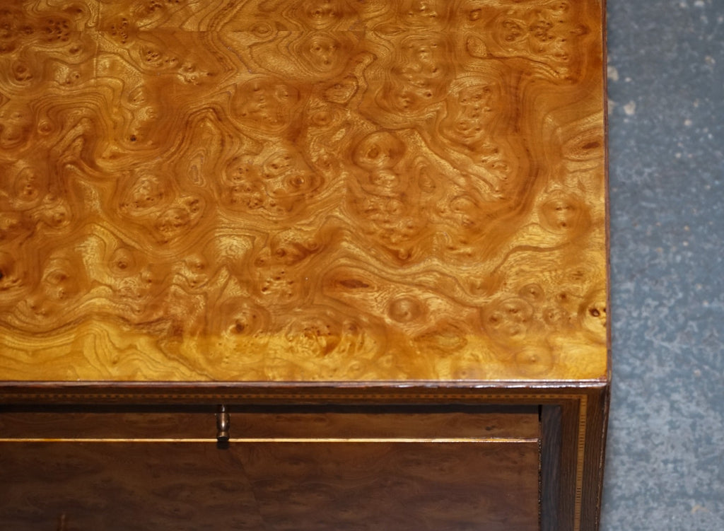 WARD BENNET BRICKEL ASSOCIATES RESTORED PAIR OF BURR WALNUT SIDEBOARDS