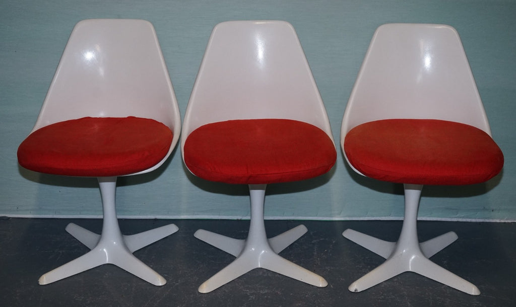 VINTAGE 1960s ARKANA BY MAURICE BURKE SET OF 5 DINING CHAIRS