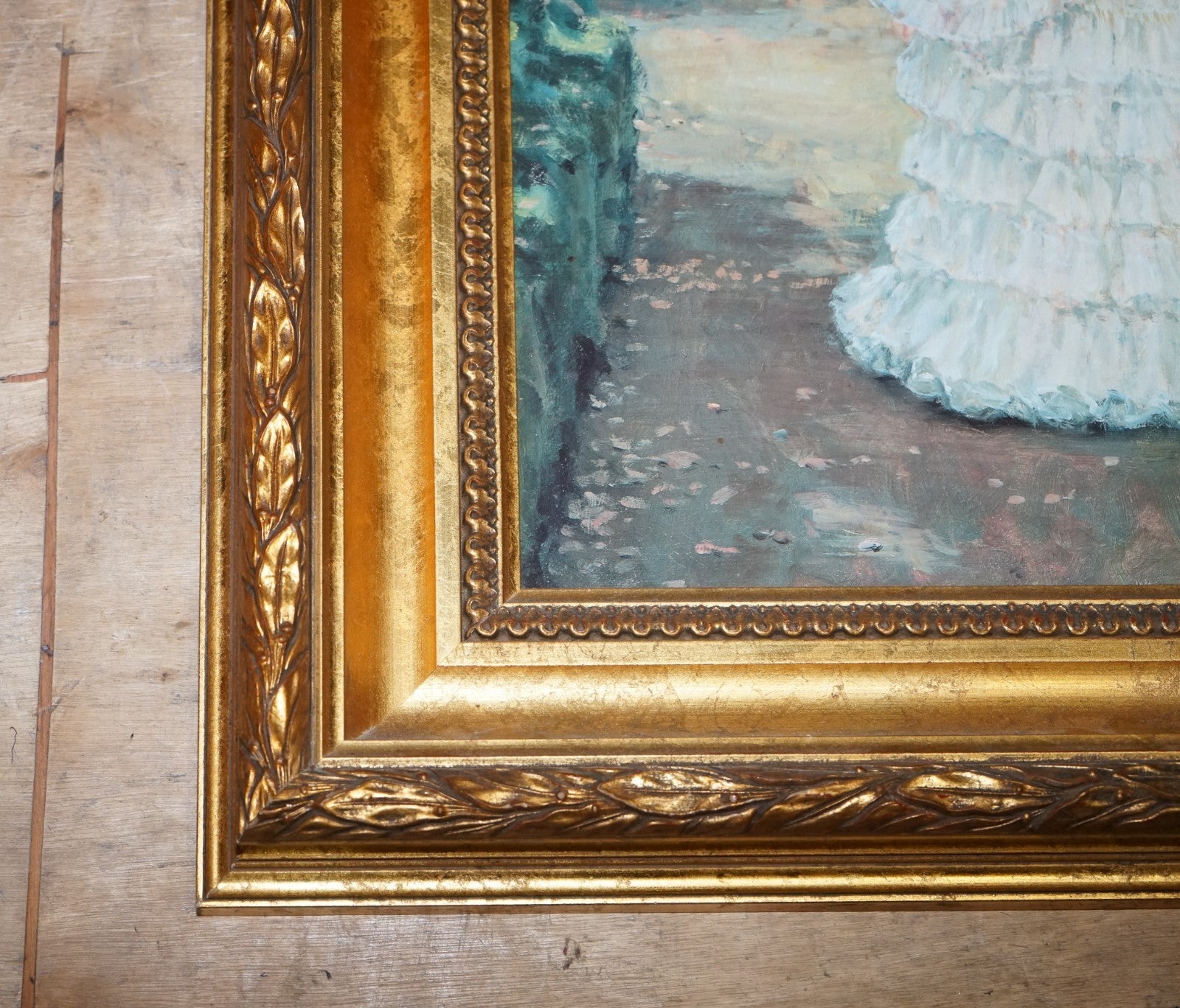 VINTAGE OIL PAINTING ''ENGLISH ROSE'' BY ALAN MALEY GILTED FRAME 80 X 65 CM