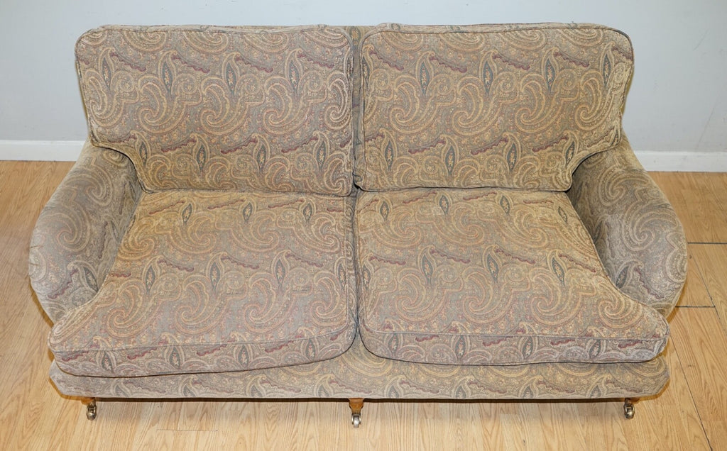 MULBERRY DESIGNER RARE MADE TO ORDER FEATHER FILLED HOWARD STYLE TWO SEATER SOFA