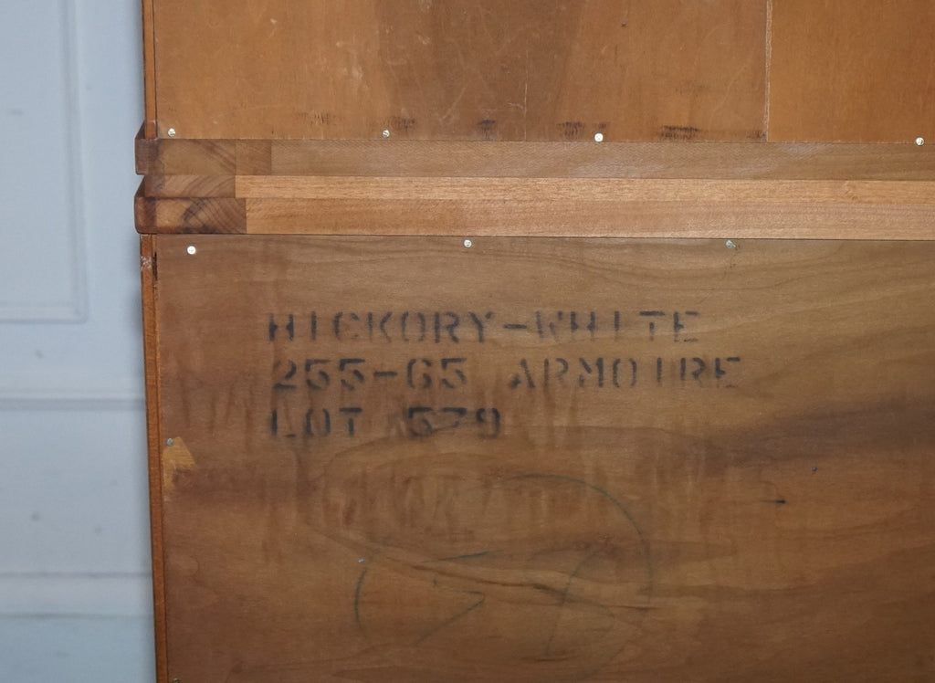 AMERICAN HICKORY WHITE GENESIS BIEDERMEIER SATIN WOOD ARMOIRE OR TV CABINET