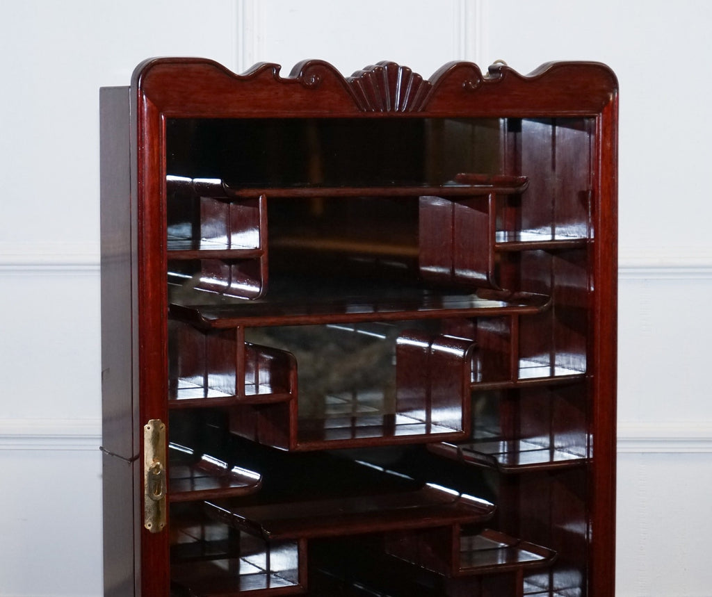 ASIAN ORIENTAL CHINESE STANDING OR HANGING WALL MOUNT DISPLAY CABINET