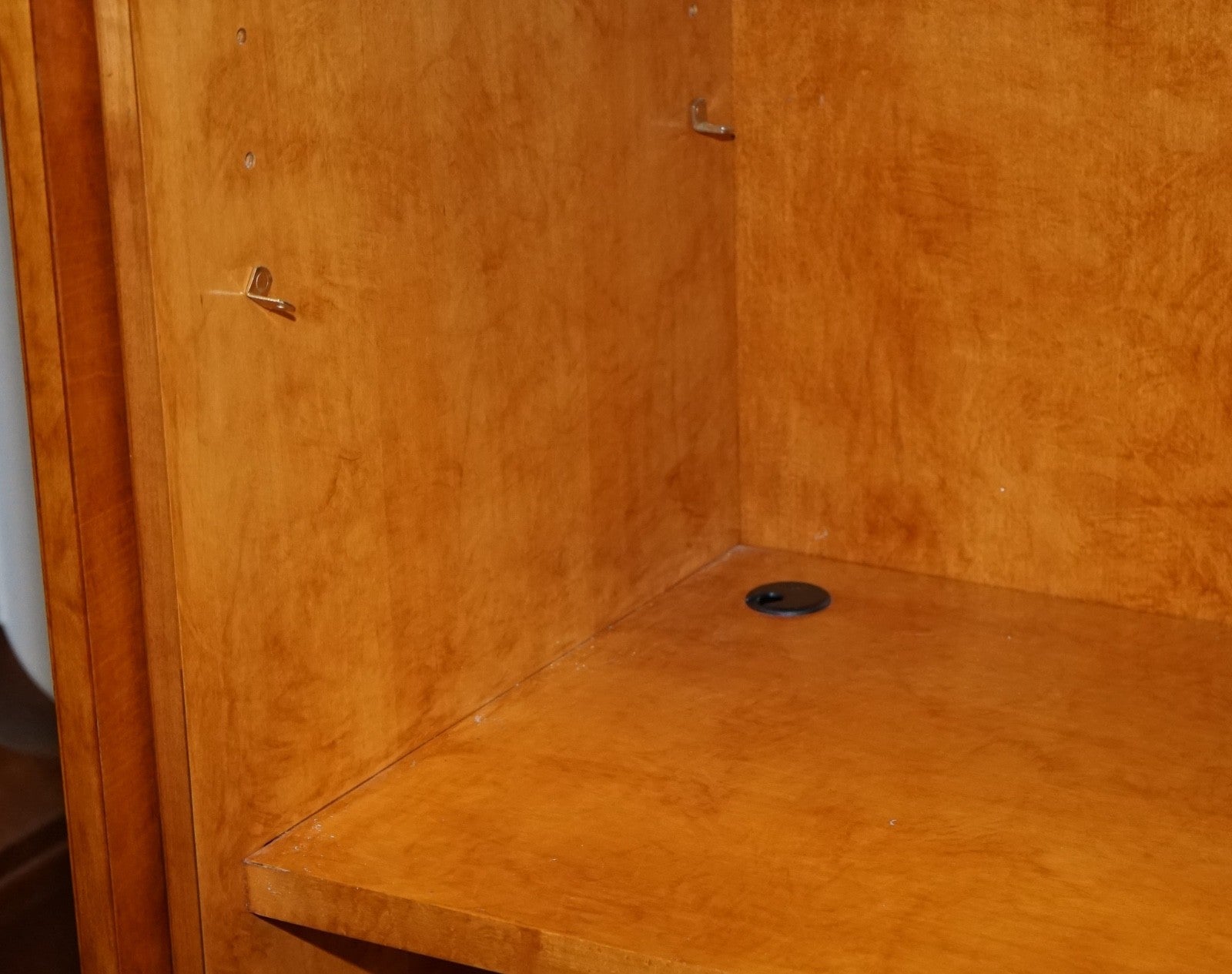 AMERICAN HICKORY WHITE GENESIS BIEDERMEIER SATIN WOOD ARMOIRE OR TV CABINET