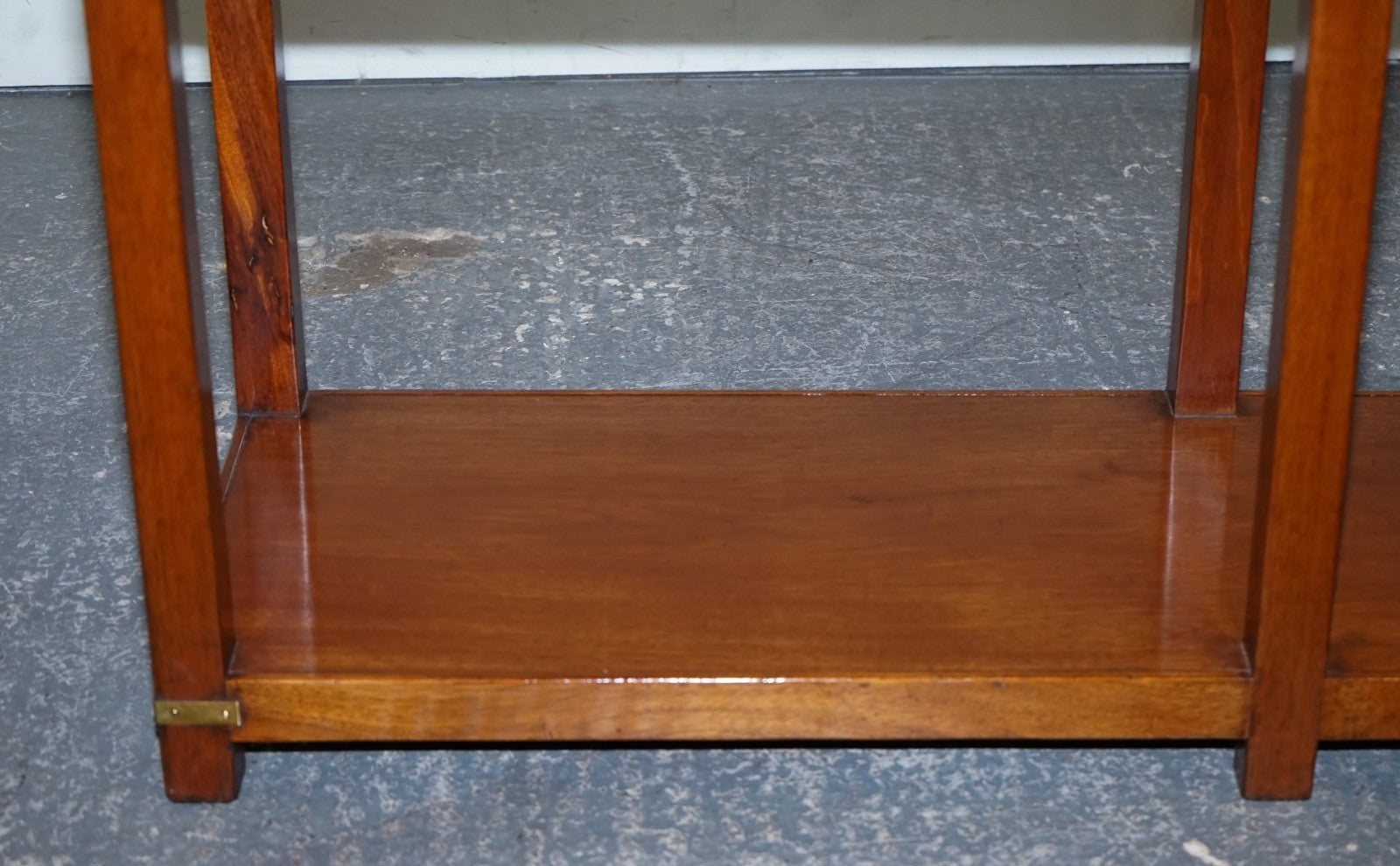 RESTORED VINTAGE HARRODS LONDON KENNEDY MILITARY CAMPAIGN CONSOLE TABLE