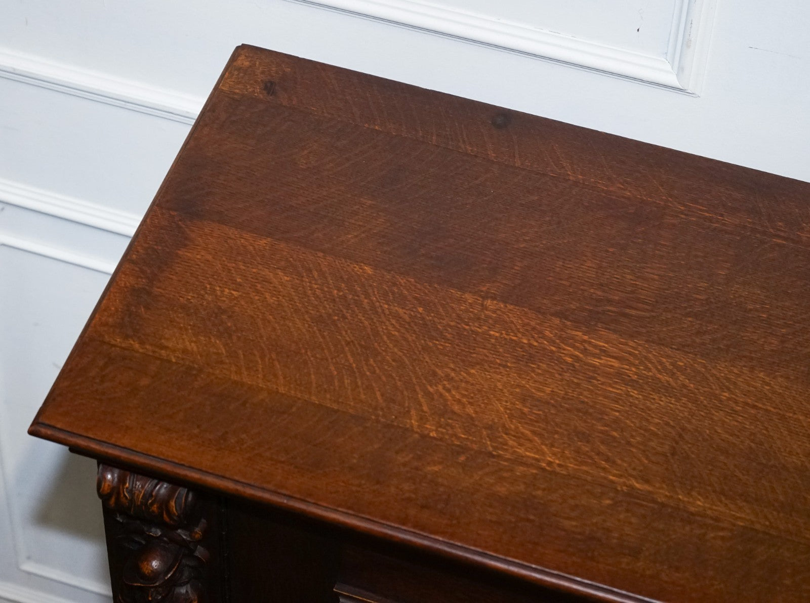 19TH CENTURY RENAISSANCE STYLE FRENCH CARVED WALNUT CABINET WITH SHELVES