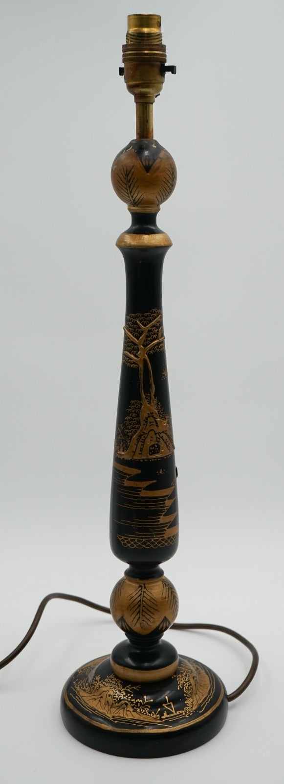 20TH CENTRY HAND PAINTED CHINOISERIE TABLE LAMP