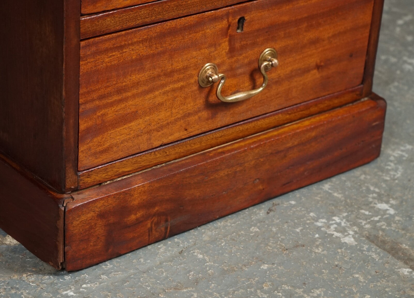 ANTIQUE HUGE DISTRESSED PARTNERS DESK WITH NAVY BLUE LEATHER TOP J1