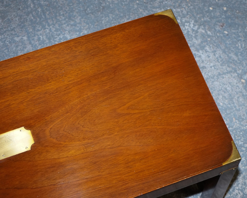 RESTORED VINTAGE HARRODS REH KENNEDY MILiTARY CAMPAIGN COFFEE TABLE