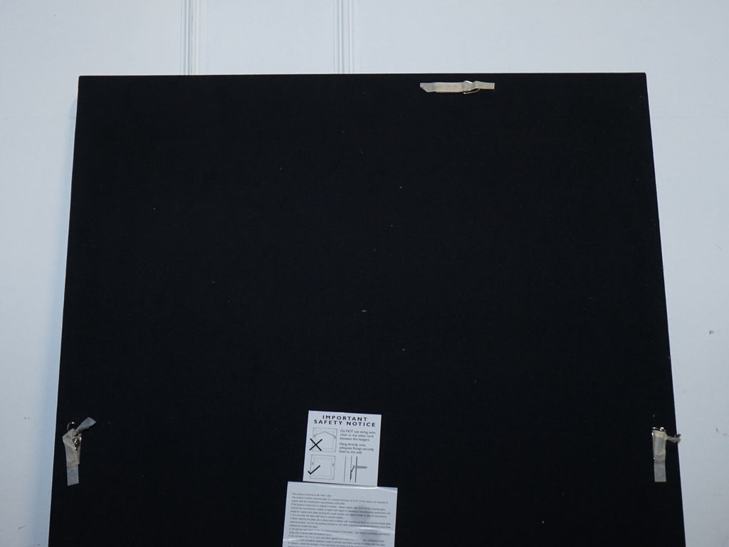 LOVELY EXTRA LARGE BEVELLED SiLVER ALL GLASS WALL MIRROR (1/2)