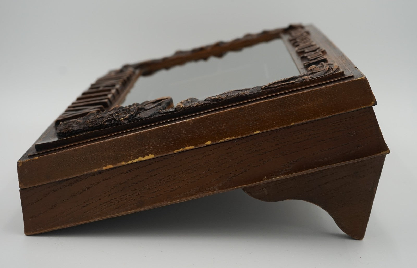 ANTIQUE ANGLO DUTCH CIGAR CO. WILLEM II OAK GLAZED SHOP COUNTER DISPLAY CABINET