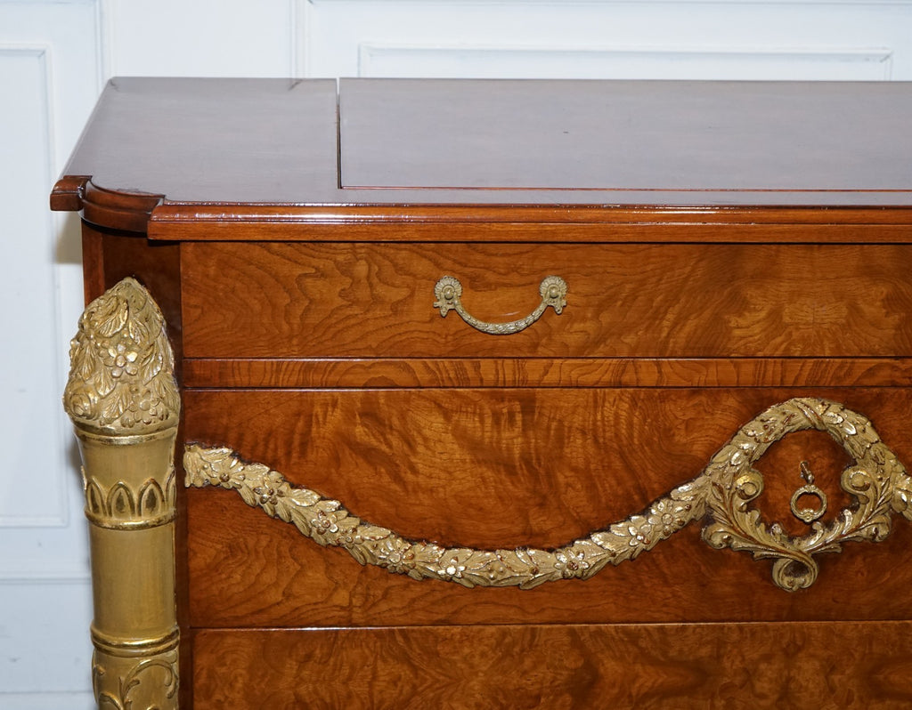 LARGE FAUX CHEST OF DRAWERS HIDDEN TV CABINET FRENCH EMPIRE STYLE