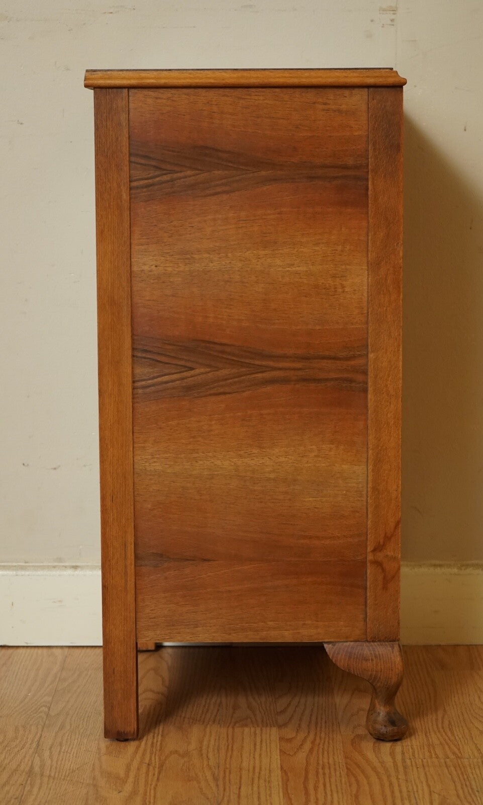 VINTAGE ART DECO BURR WALNUT BEDSIDE END SIDE TABLE
