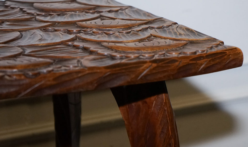 RESTORED 19TH CENTURY LIBERTYS LONDON HAND CARVED OCCASIONAL SIDE END LAMP TABLE