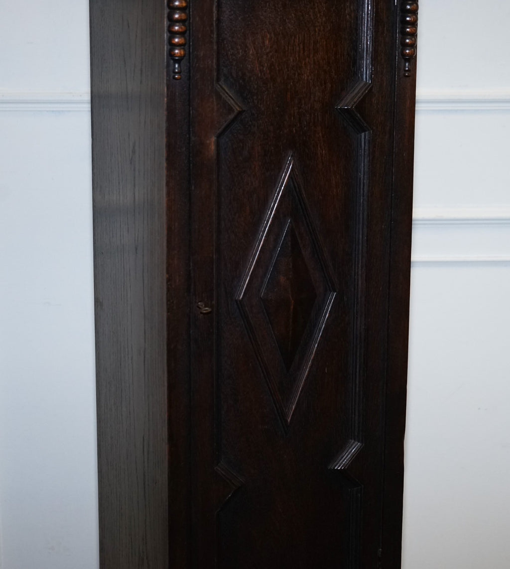 ANTIQUE ENGLISH ARTS & CRAFTS 8 DAY LONGCASE GRANDFATER CLOCK BY MAPLE LONDON