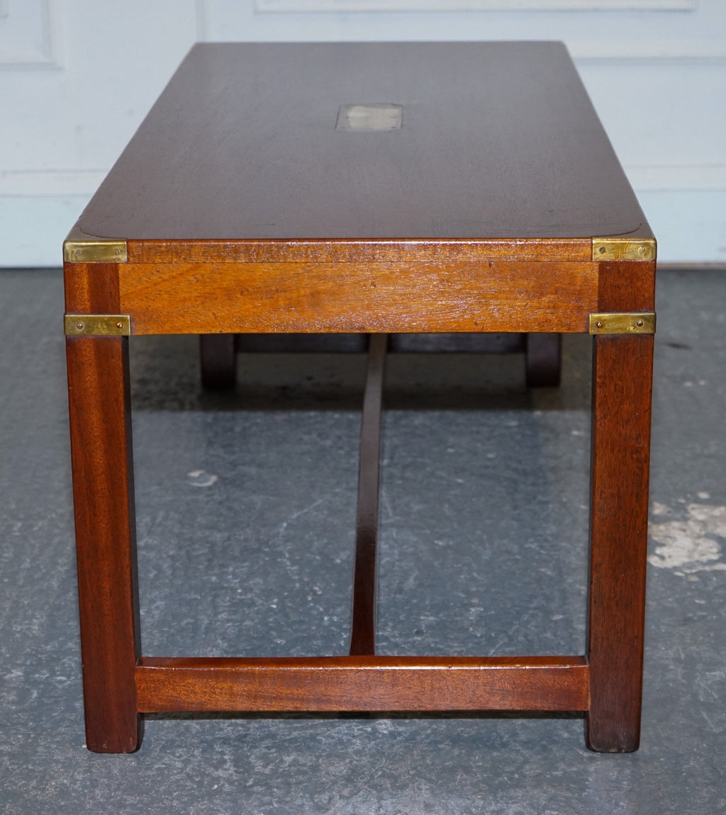 RESTORED VINTAGE HARRODS LONDON REH KENNEDY MILiTARY CAMPAIGN COFFEE TABLE