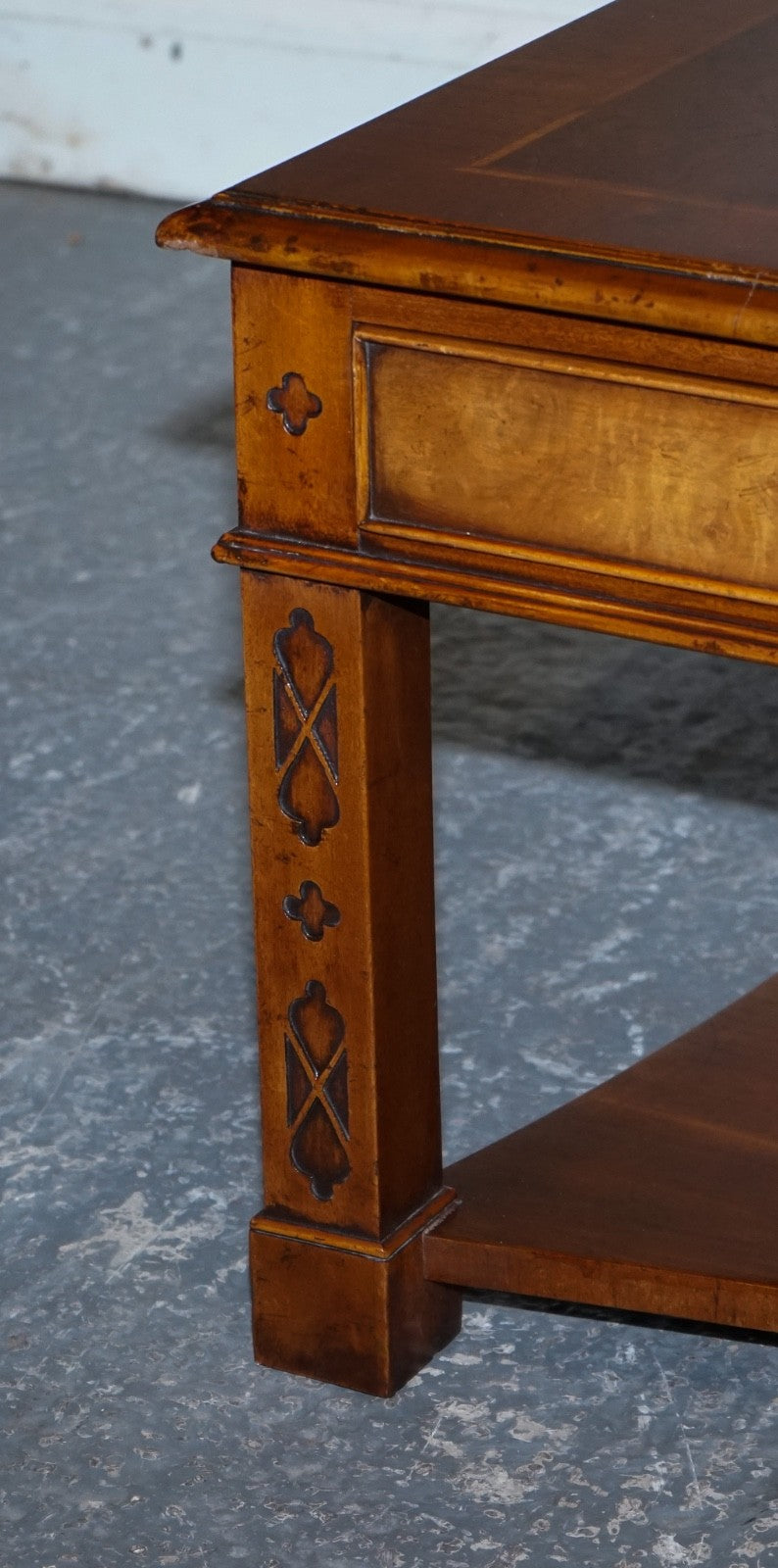 LARGE GEORGIAN STYLE BURR WALNUT COFFEE TABLE BY BRIGHTS OF NETTLEBED LONDON