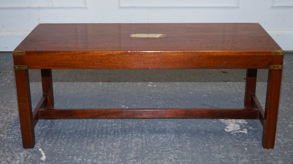 RESTORED VINTAGE HARRODS LONDON REH KENNEDY MILiTARY CAMPAIGN COFFEE TABLE