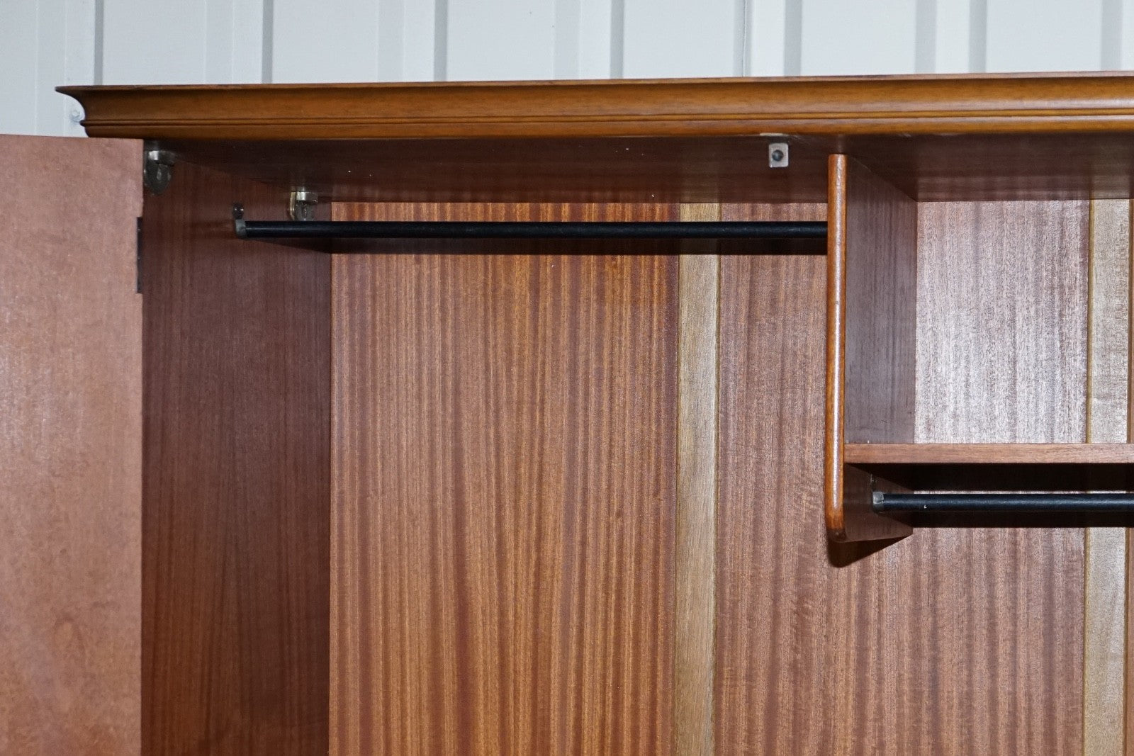 ART DECO STYLE ENGLISH WALNUT DOUBLE DOOR WARDROBE MADE BY DILLON, ENGLAND