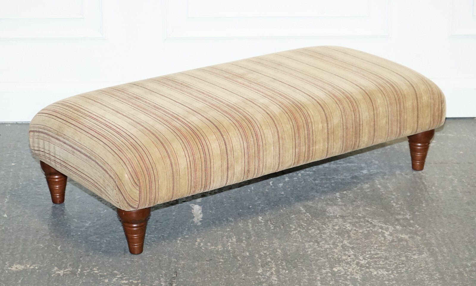 VINTAGE PARKER KNOLL FABRIC FOOTSTOOL OTTOMAN MATCHING SOFA AVAILABLE