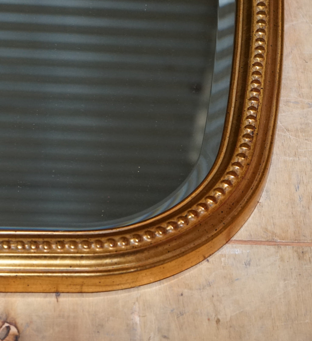 VINTAGE VICTORIAN STYLE GILTED OVERMANTEL WALL MIRROR