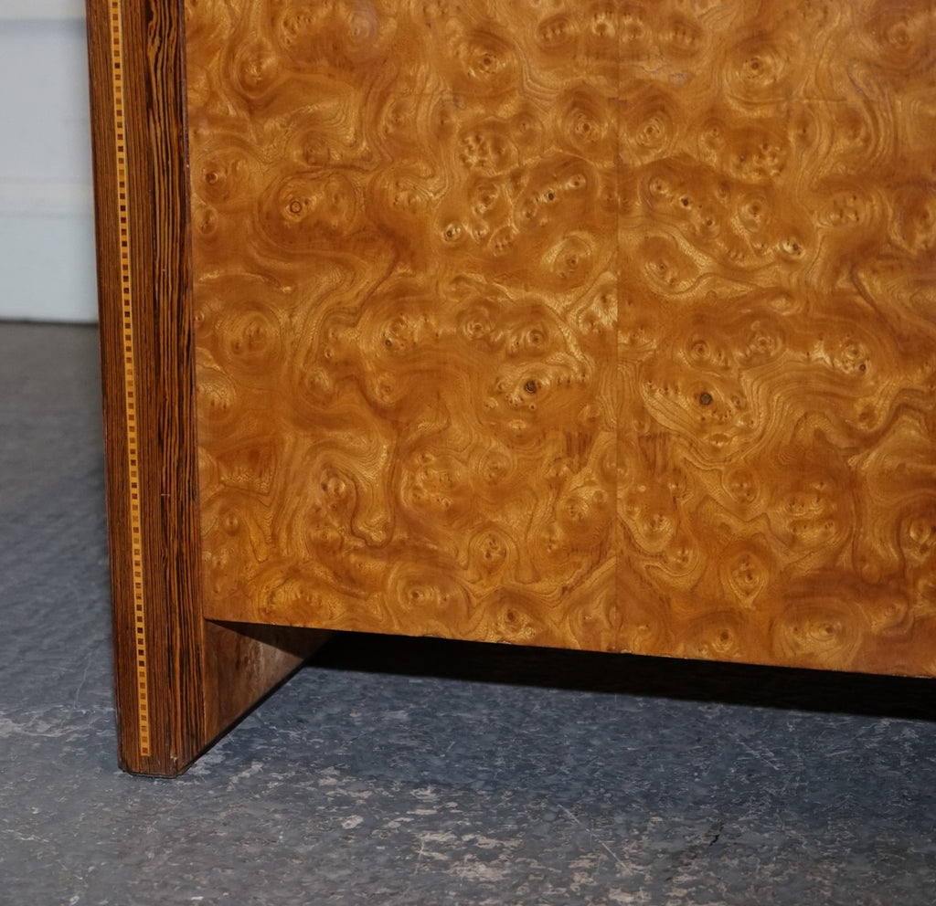 WARD BENNET BRICKEL ASSOCIATES RESTORED PAIR OF BURR WALNUT SIDEBOARDS