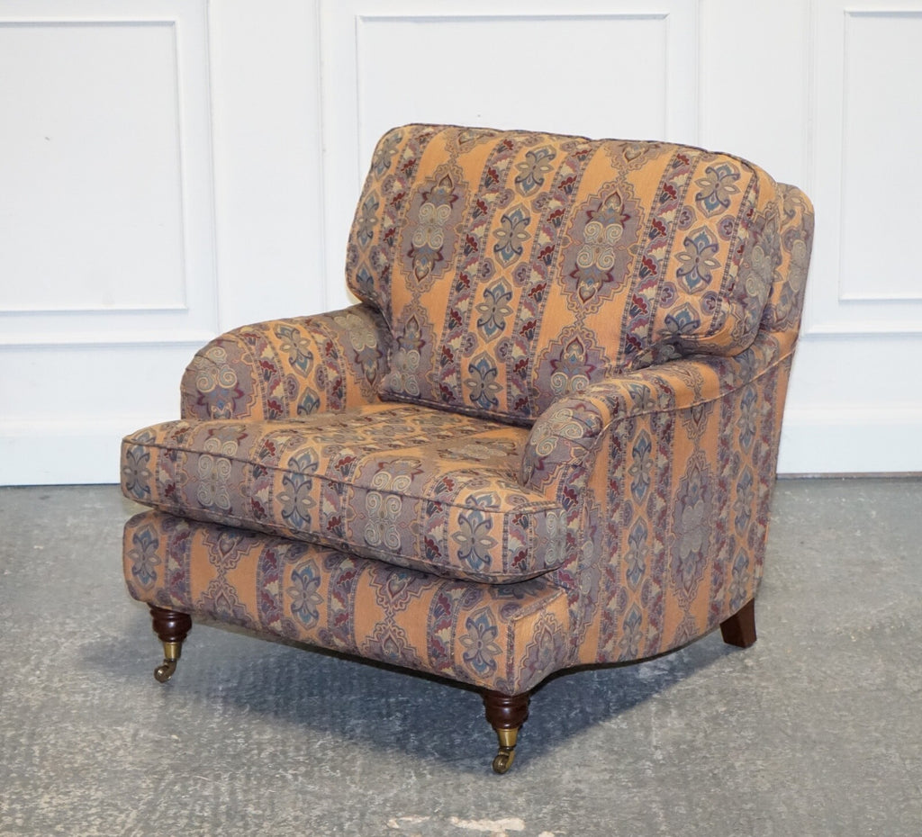 LOVELY MULTIYORK COUNTRYHOUSE REMOVABLE FABRIC HOWARD ARM STYLE LOUNGE ARMCHAIR