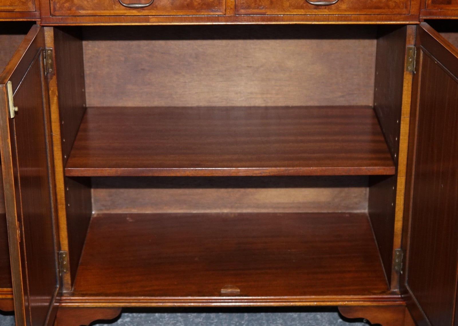 VINTAGE BURR WALNUT SIDEBOARD MADE BY JAN SMITH BRIGHTON
