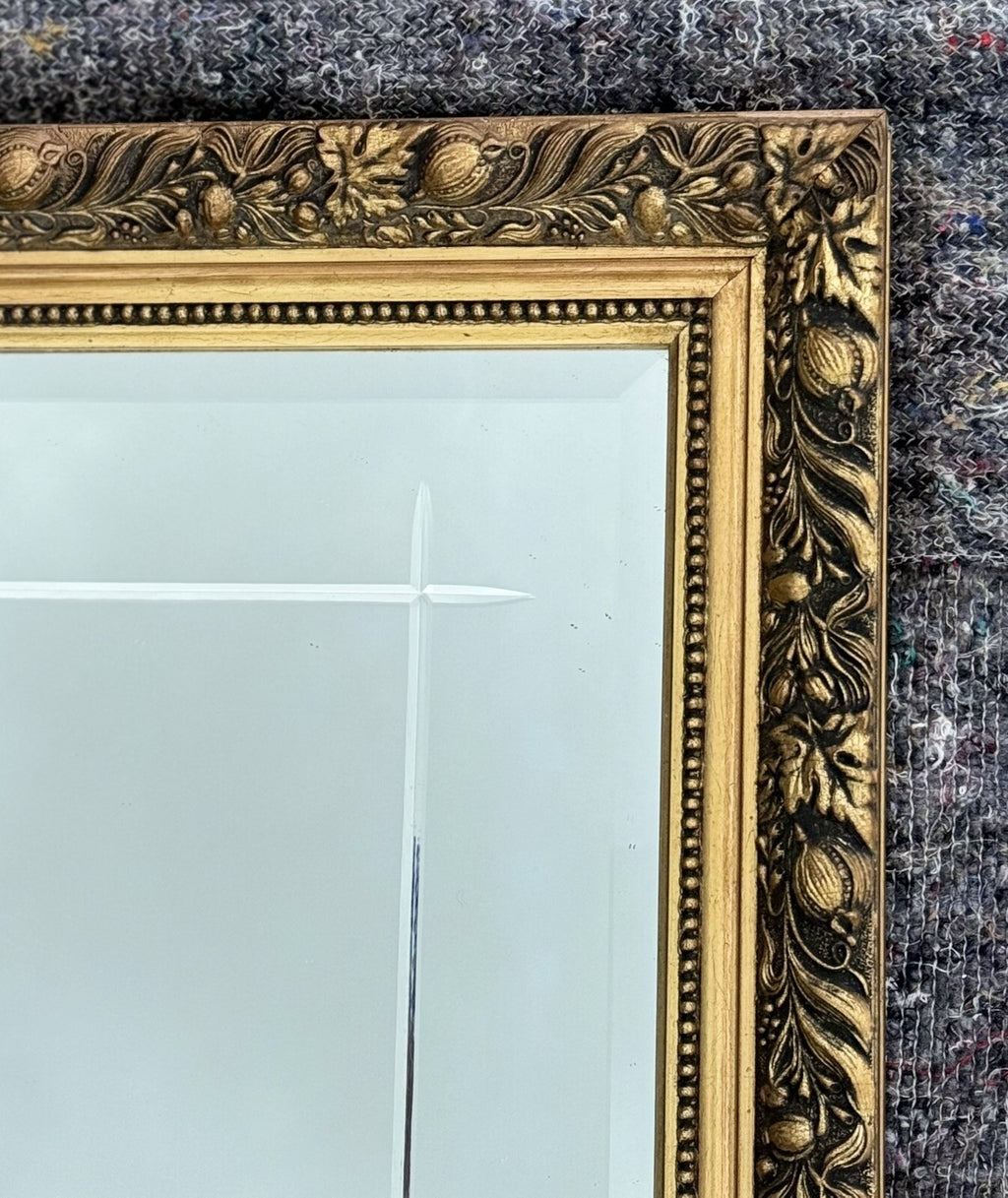 VINTAGE GOLD ORNATE BEVELLED MIRROR
