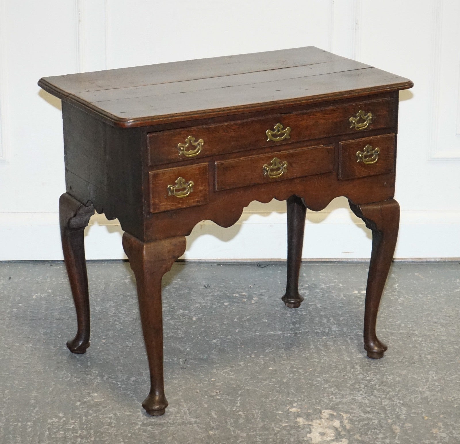 ANTIQUE 18TH CENTRY ENGLISH GEORGIAN GEORGE II OAK SMALL DESK NIGHTSTAND LOWBOY
