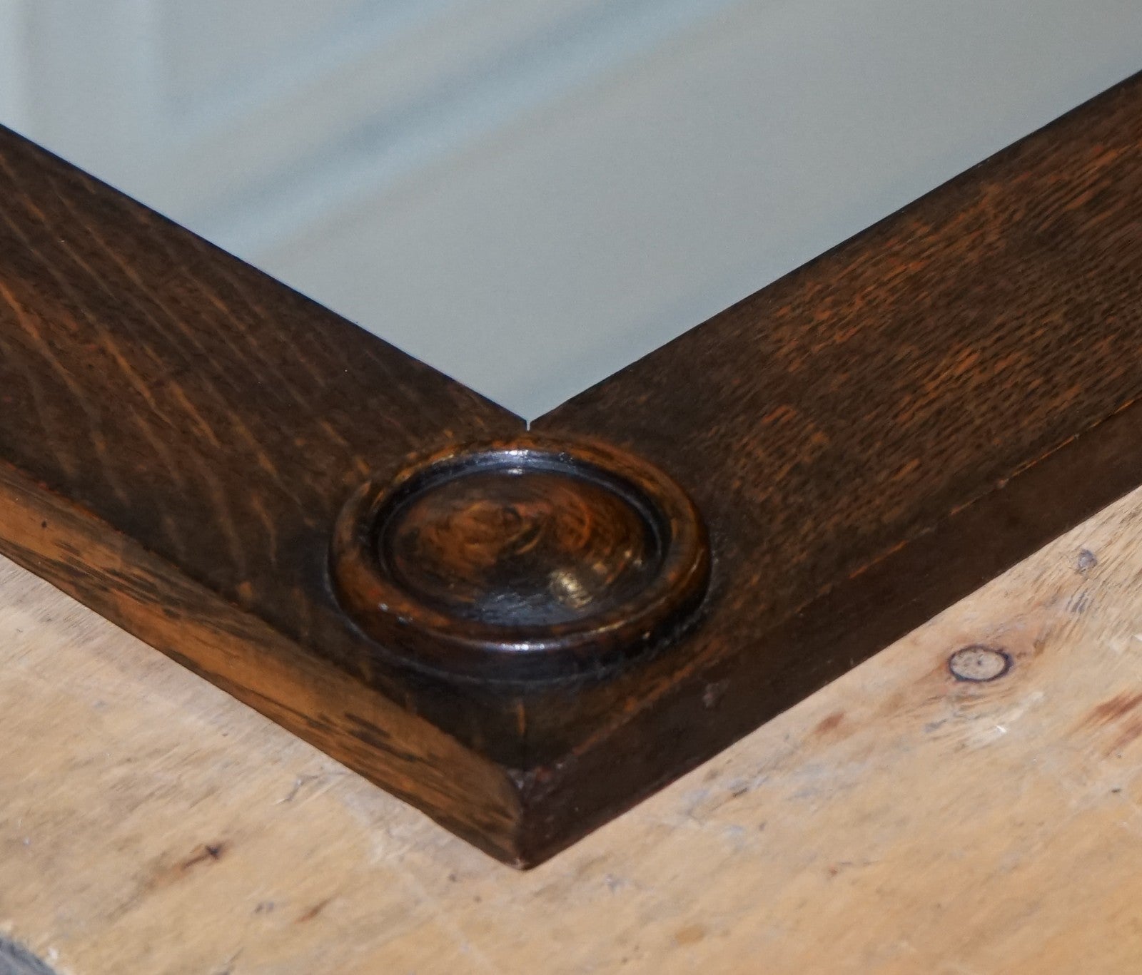 ANTIQUE CIRCA 1900 JACOBEAN STYLE PAIR OF RECTANGULAR WALL MIRRORS