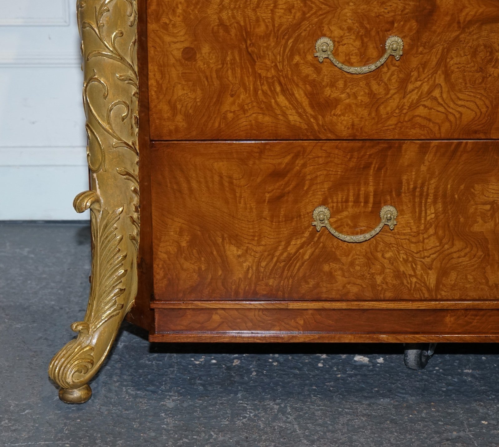 LARGE FAUX CHEST OF DRAWERS HIDDEN TV CABINET FRENCH EMPIRE STYLE