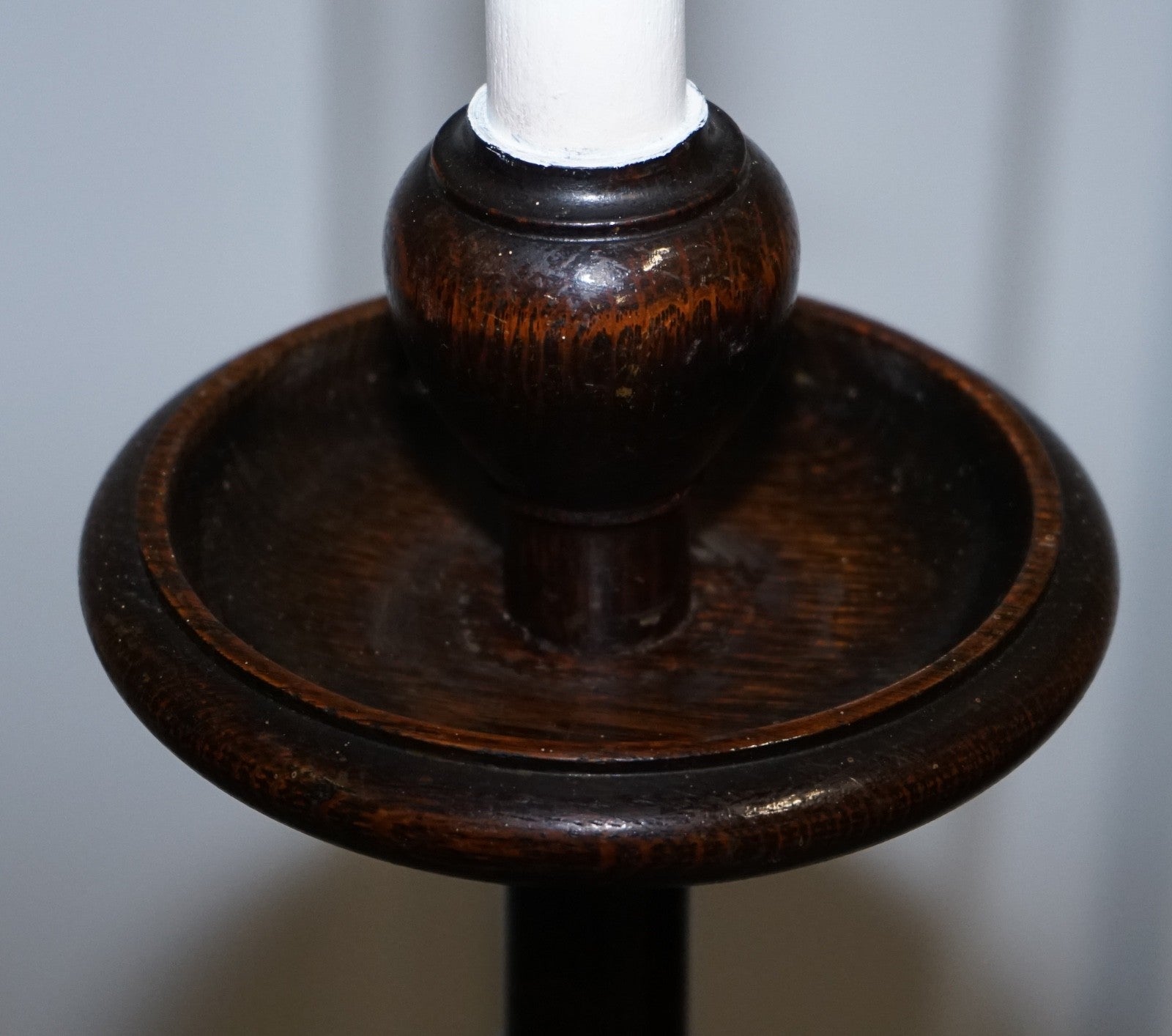 ANTIQUE SCOTTISH VICTORIAN OAK FLOOR READING LIBRARY FLOOR LAMP