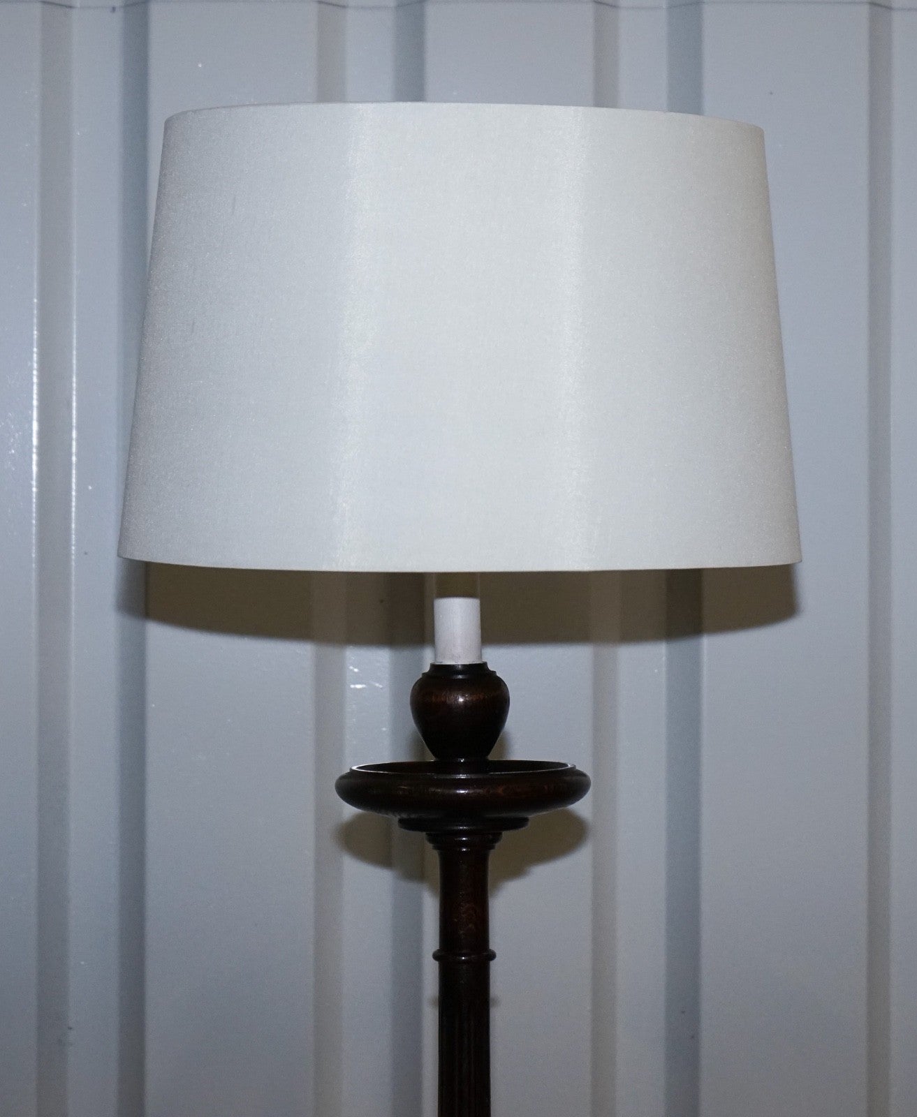 ANTIQUE SCOTTISH VICTORIAN OAK FLOOR READING LIBRARY FLOOR LAMP