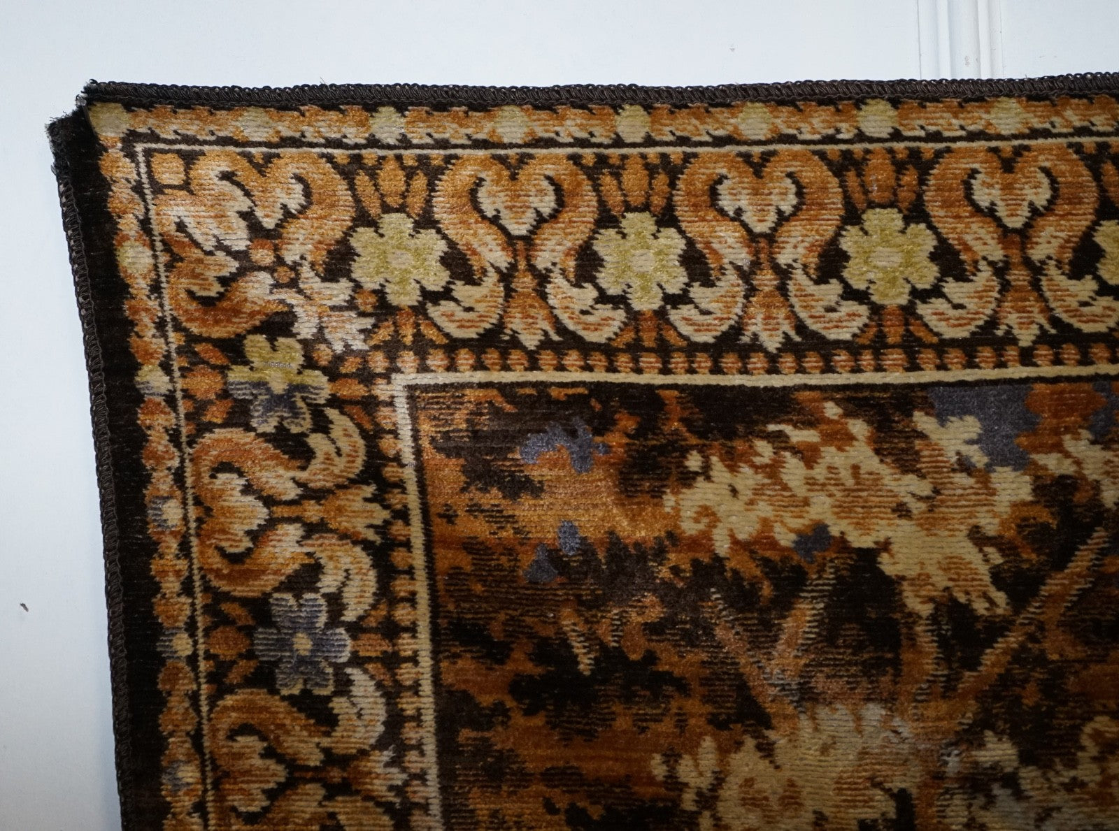 VINTAGE WOVEN WALL TAPESTRY WOODLAND STAG & DEER SCENE RUSTIC HUNTiNG LODGE