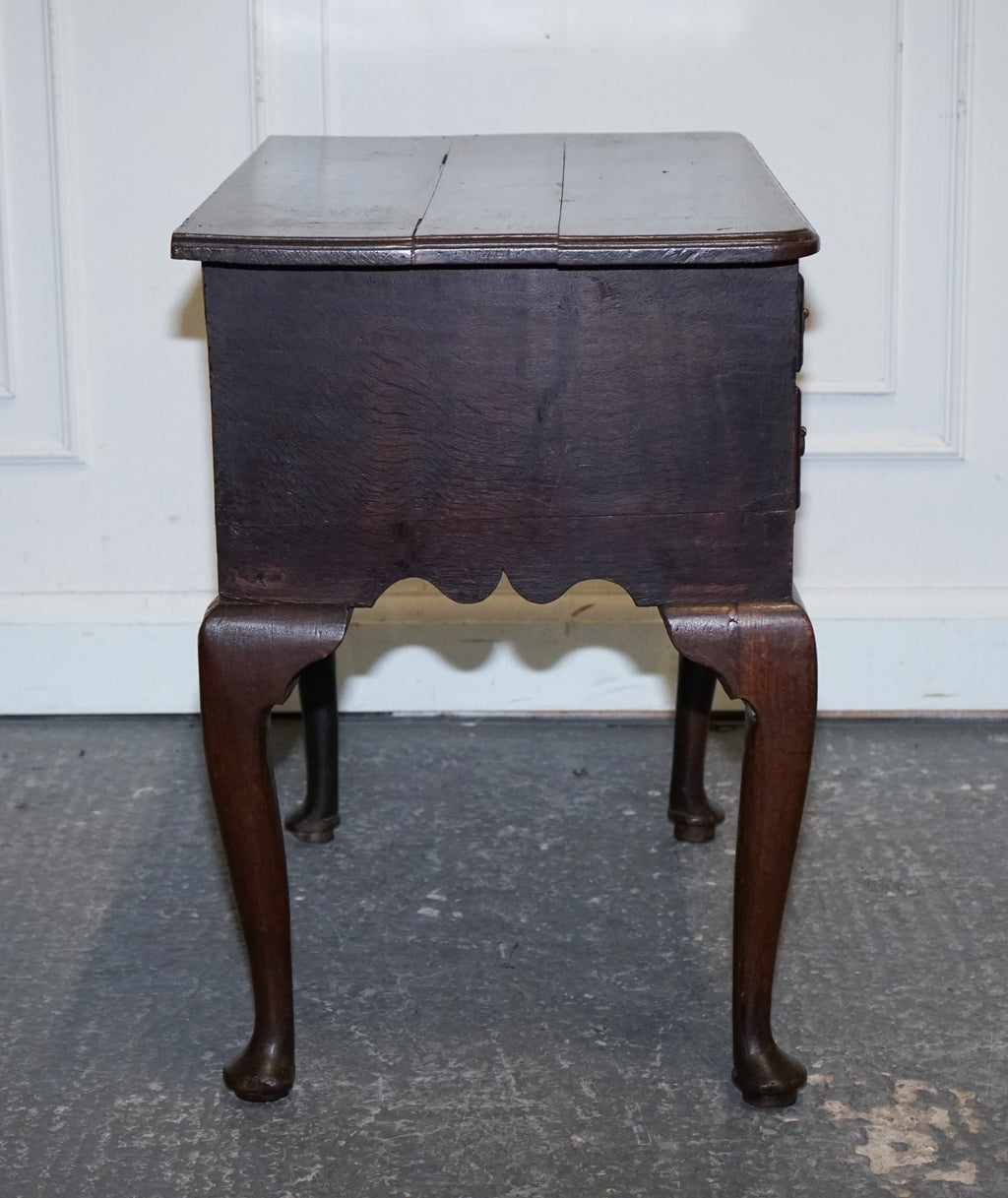 ANTIQUE 18TH CENTRY ENGLISH GEORGIAN GEORGE II OAK SMALL DESK NIGHTSTAND LOWBOY