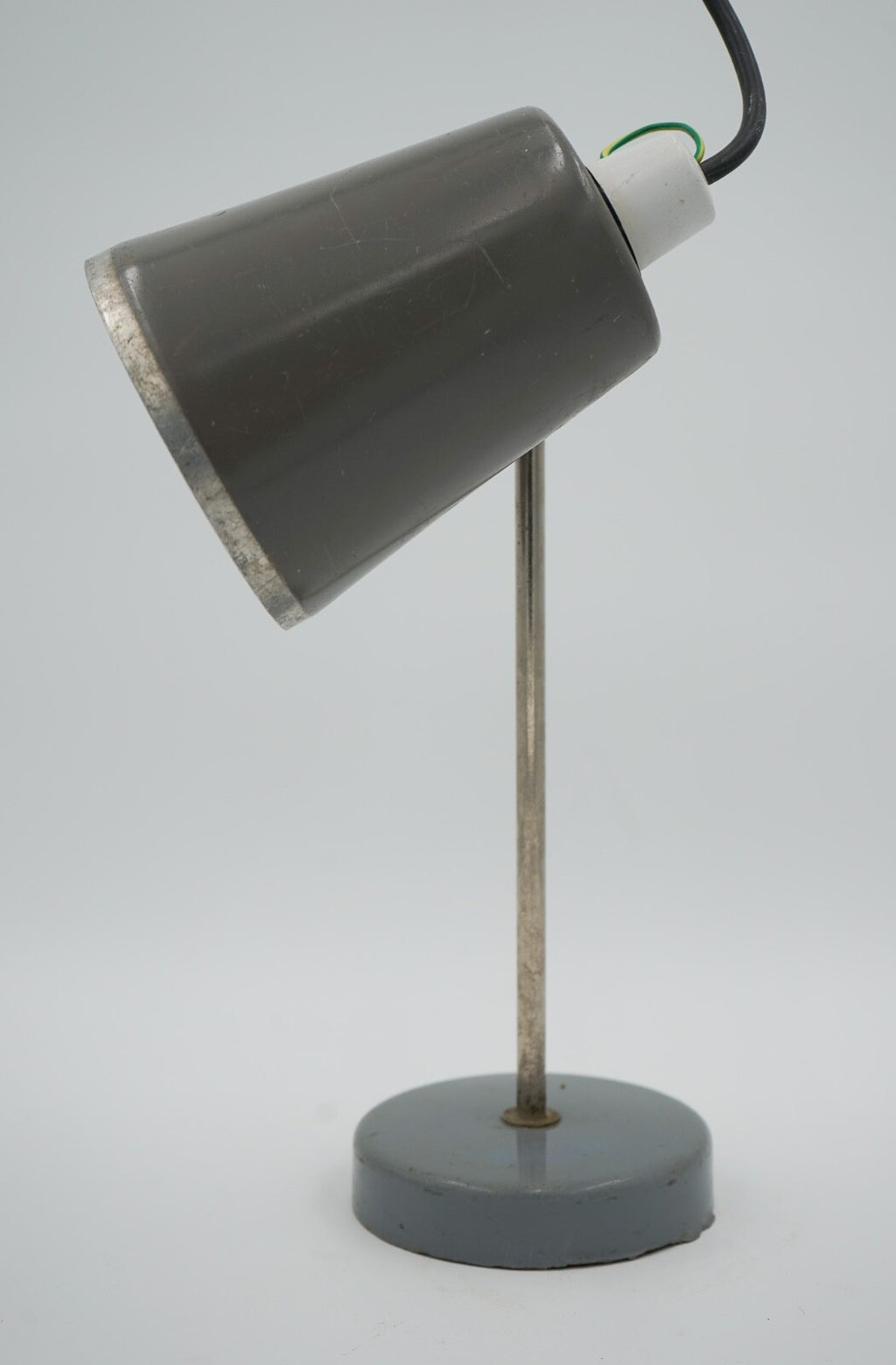 1940'S ENGLISH SALVAGED LABORATORY SCHOOL TABLE ADJUSTABLE LIGHT 002