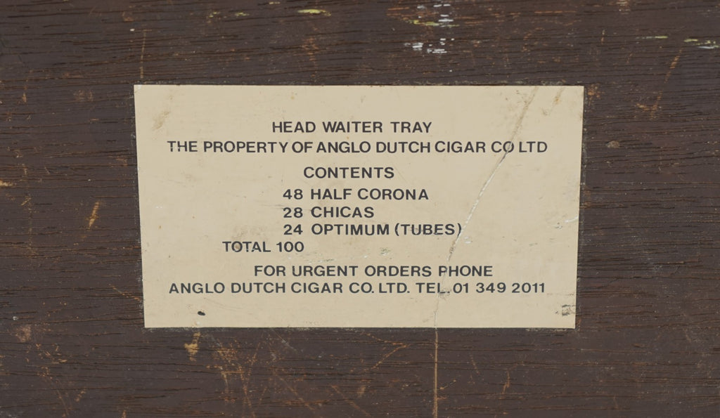 ANTIQUE ANGLO DUTCH CIGAR CO. WILLEM II OAK GLAZED SHOP COUNTER DISPLAY CABINET