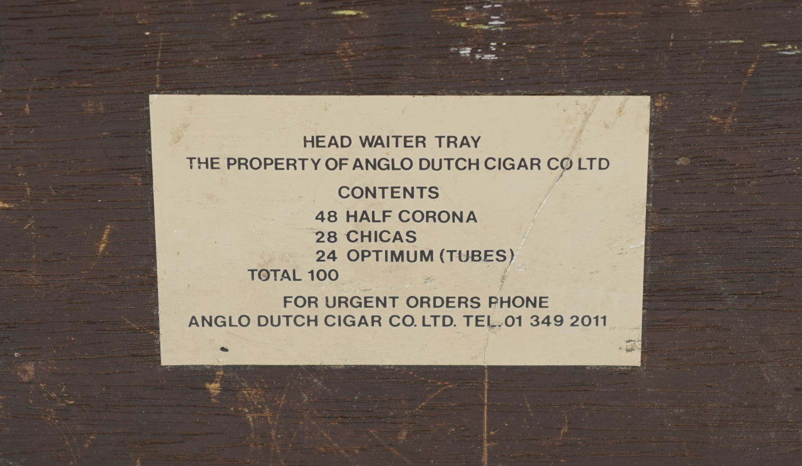 ANTIQUE ANGLO DUTCH CIGAR CO. WILLEM II OAK GLAZED SHOP COUNTER DISPLAY CABINET