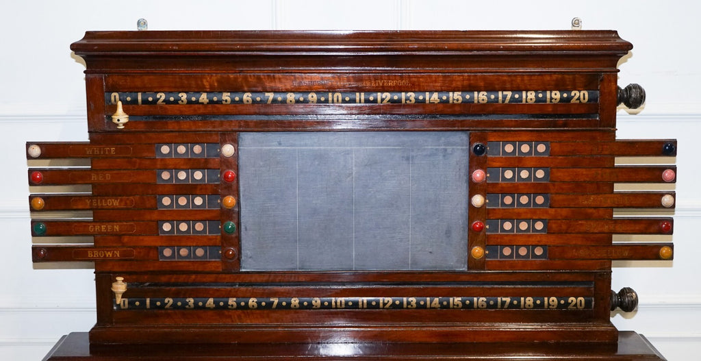ANTIQUE OAK RESTORED J. ASHCROFT & CO LIVERPOOL SNOOKER BILLIARD SCORE BOARD