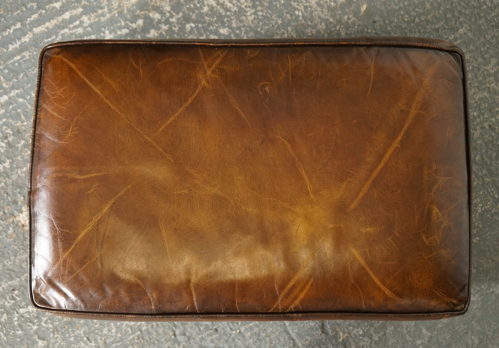 FULLY RESTORED HAND DYED LEATHER WRITERS READING ARMCHAIR WITH FOOTSTOOL