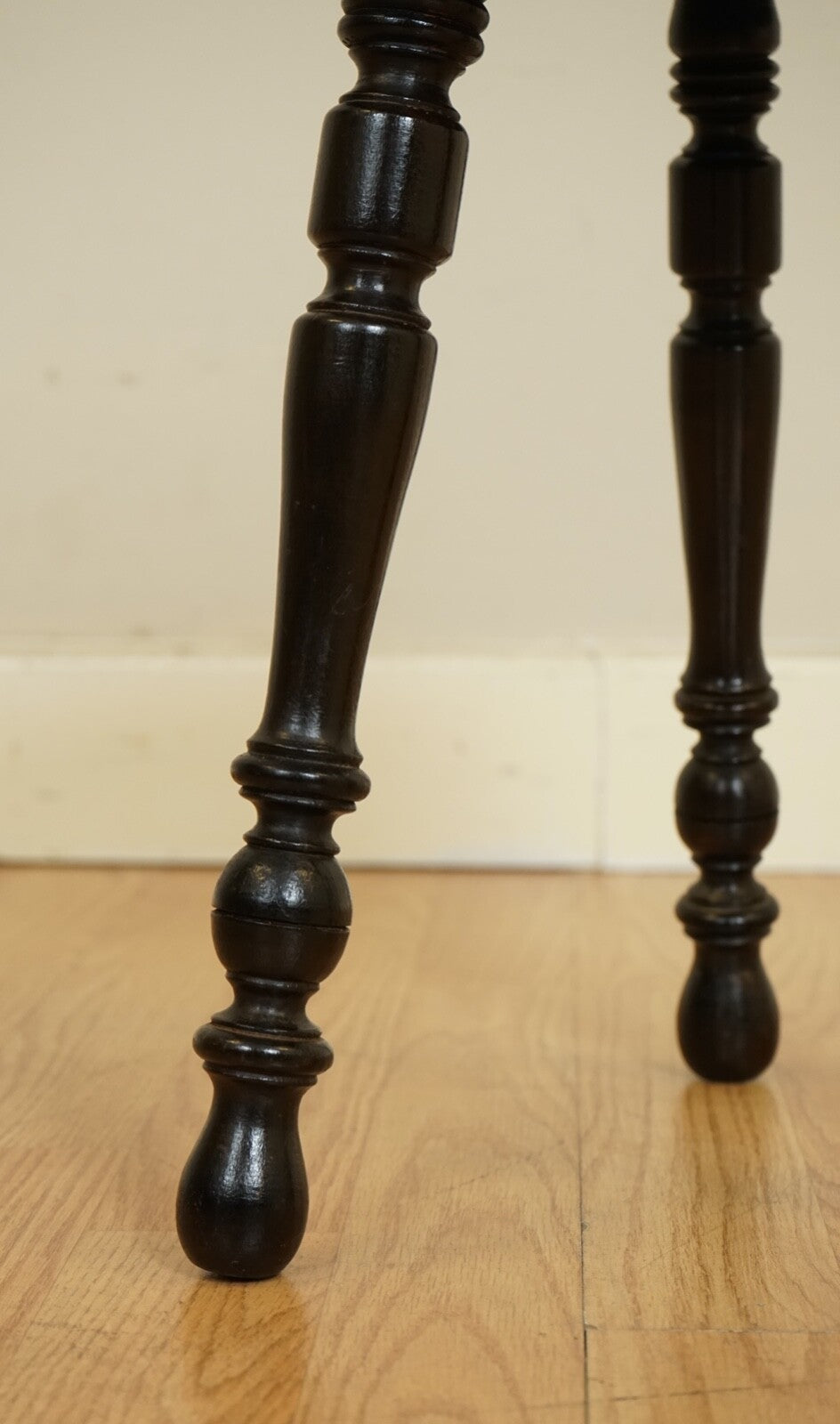 LOVELY DUTCH MARQUETRY LACQUERED STOOL SIDE END TABLE