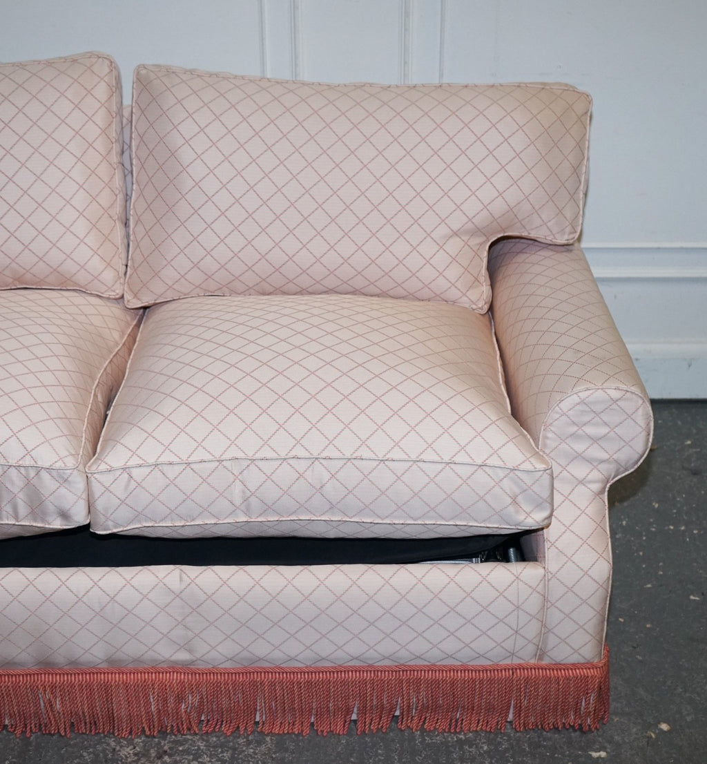 TRADITIONAL ENGLISH COUNTRY HOUSE TWO SEATER SOFA BED FEATHER FILLED CUSHIONS