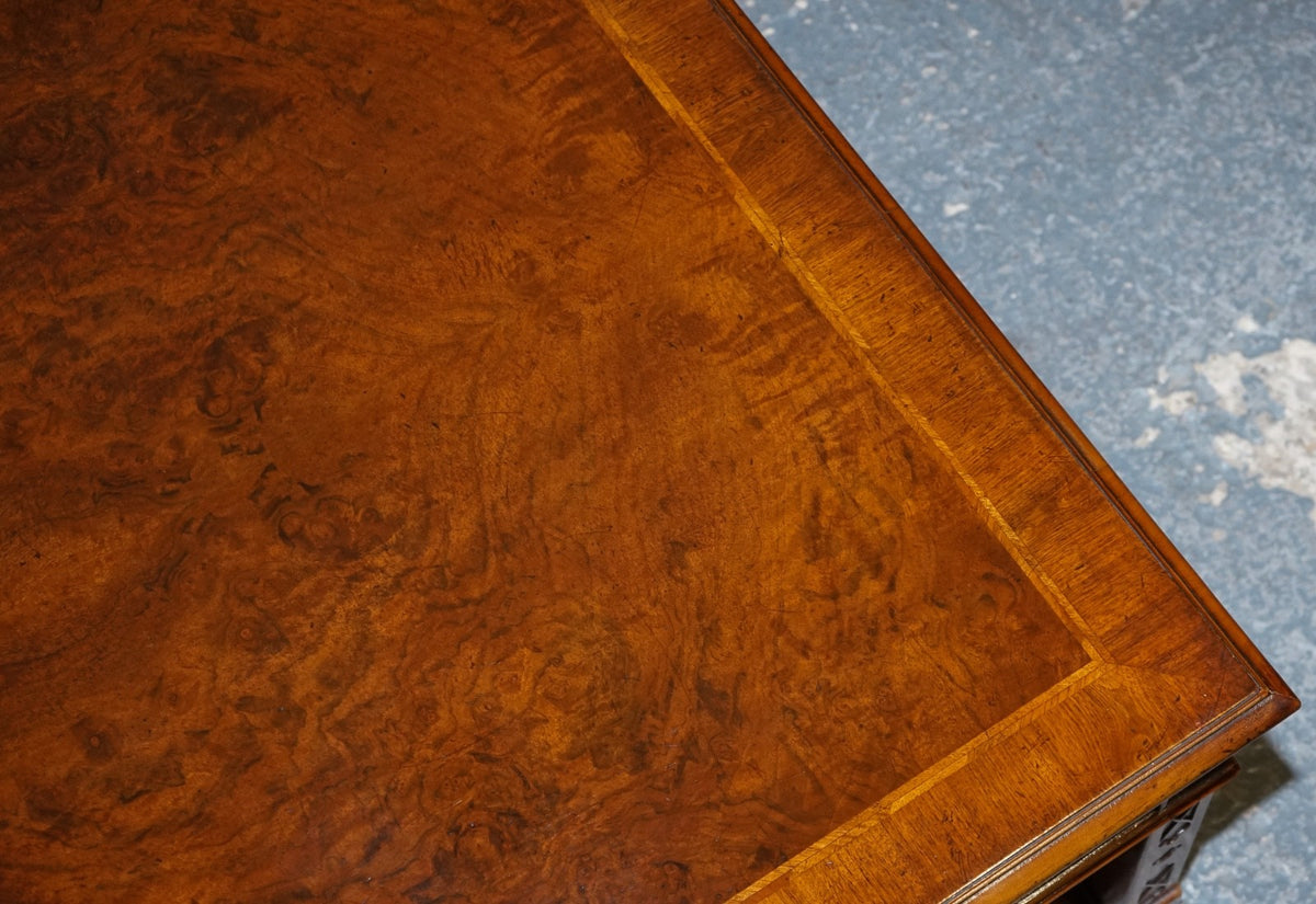 LARGE GEORGIAN STYLE BURR WALNUT COFFEE TABLE BY BRIGHTS OF NETTLEBED LONDON