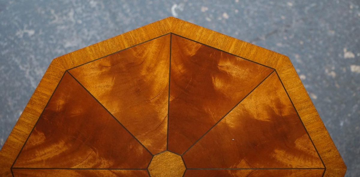 FINE VINTAGE ART DECO STYLE OCTAGONAL SIDE END WINE TABLE
