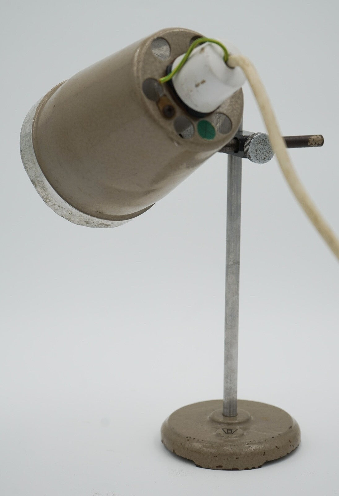 1940'S ENGLISH SALVAGED LABORATORY SCHOOL TABLE ADJUSTABLE LIGHT 007