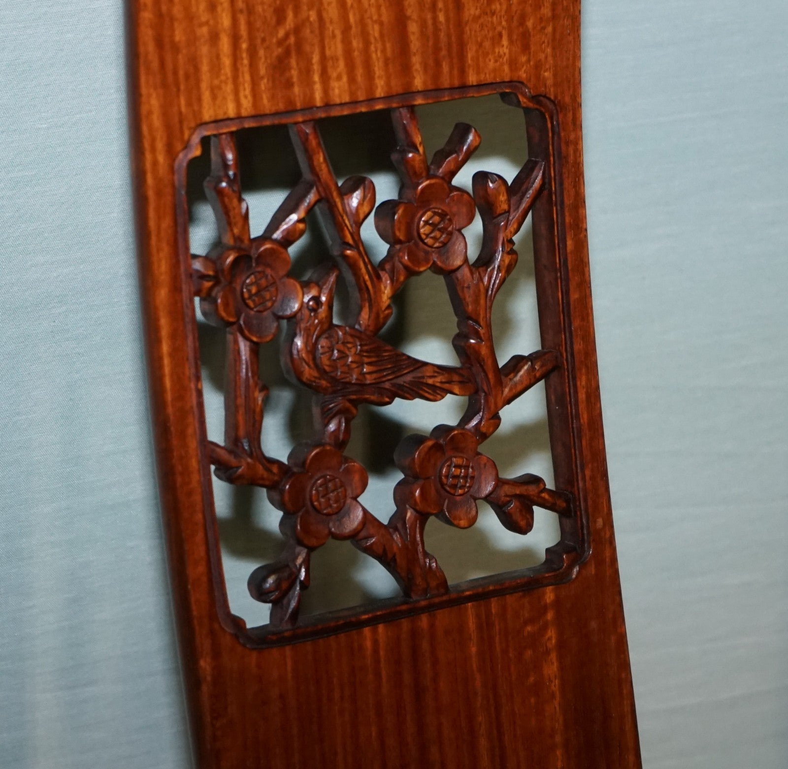 SET OF TEN VINTAGE ORIENTAL CHINESE HARDWOOD CARVER DINING ARMCHAIRS W/ CUSHIONS